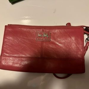Pink Coach wristlet